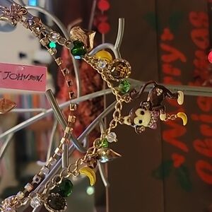 Monkey charm necklace! Betsey Johnson